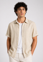 Camisa Linen Cotton Manga Curta