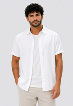 Camisa Linen Manga Curta Relaxed