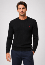 Suéter Knit Bordado Gola Redonda
