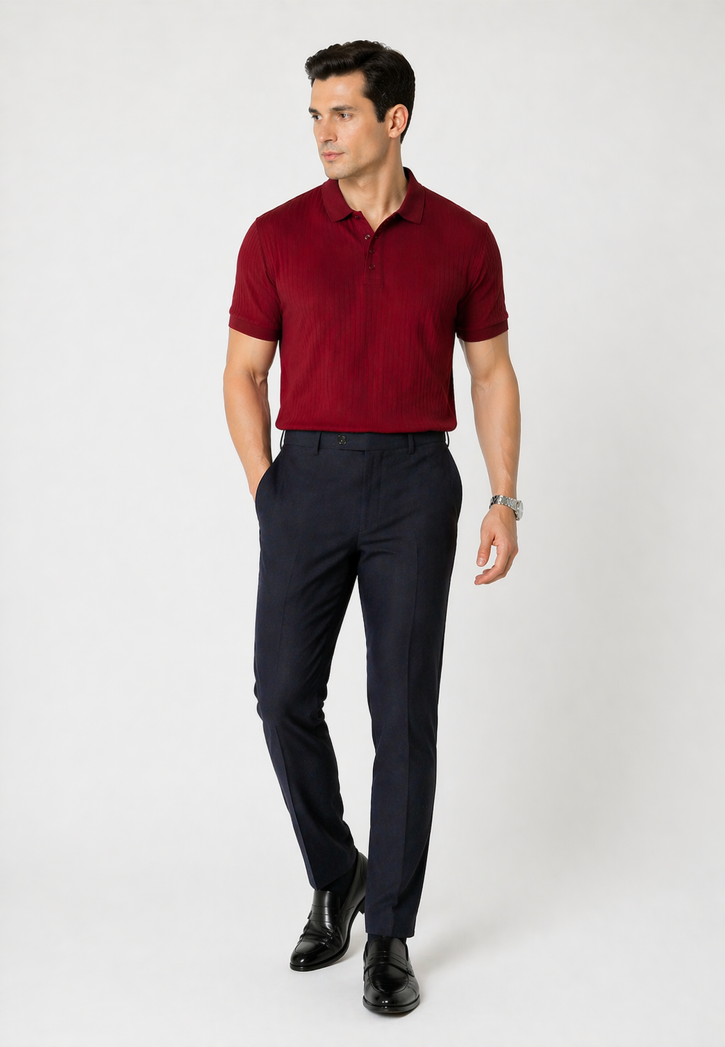 Polo Knit Listrada Slim