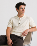 Polo Merino Knit Manga Curta