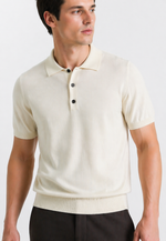 Polo Merino Knit Manga Curta