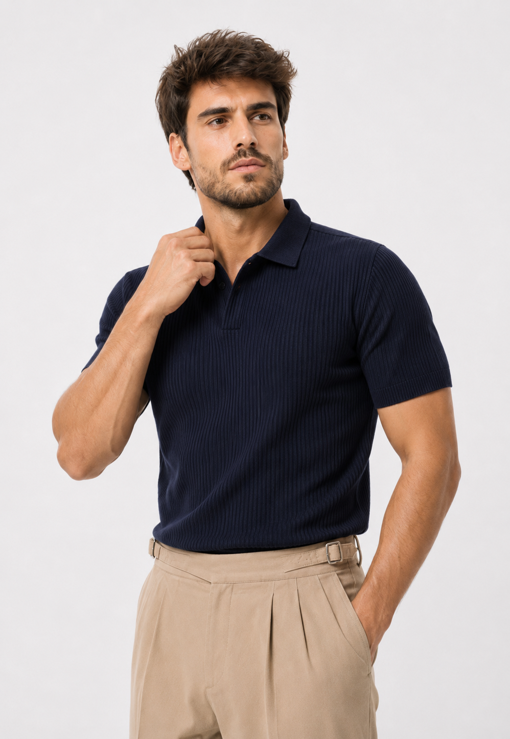 Polo Tricô Gola Cubana Old Money Belmonte