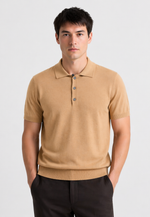 Polo Merino Knit Manga Curta