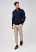 Suéter Knit Zipper Mock Neck