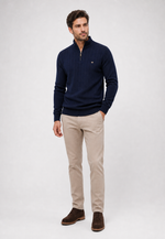 Suéter Knit Zipper Mock Neck