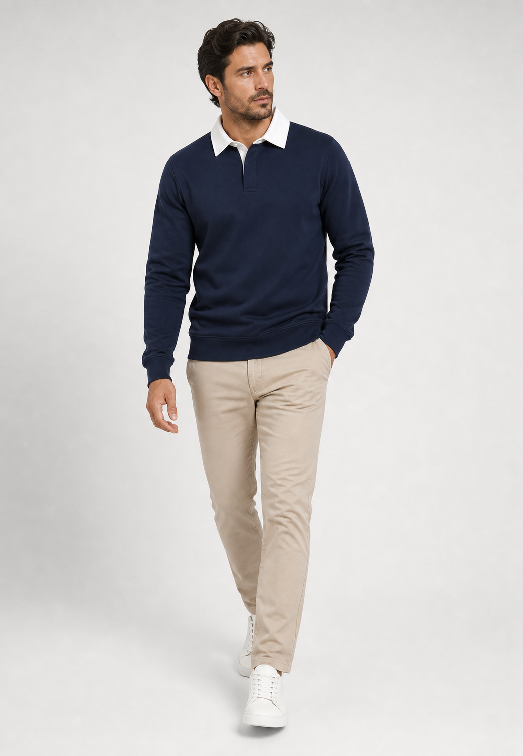 Moletom Polo Neck Casual