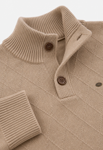 Suéter Turtleneck Button-Up Knit