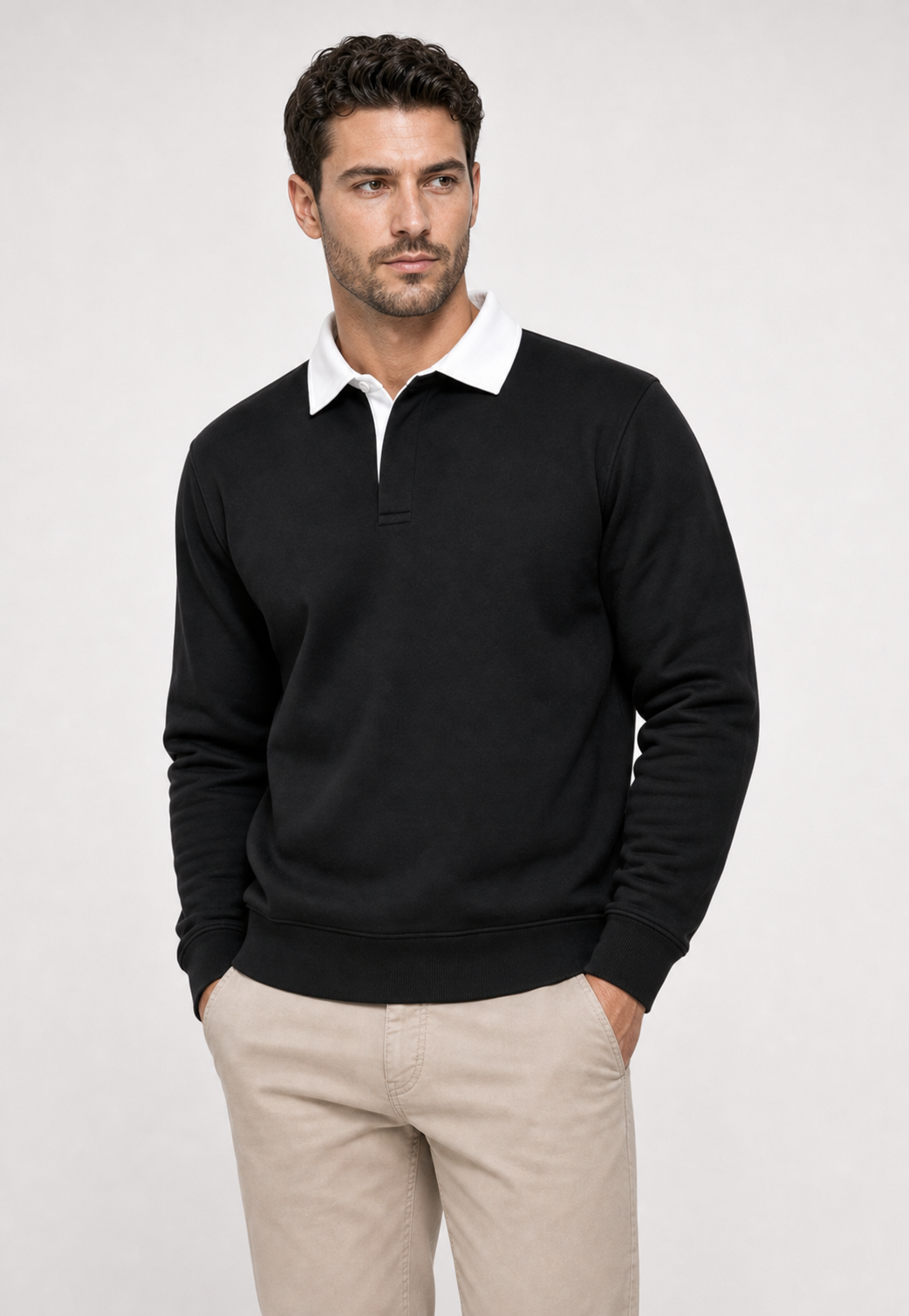 Moletom Polo Neck Casual