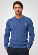 Suéter Knit Bordado Gola Redonda