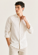 Camisa Linen Blend Manga Longa