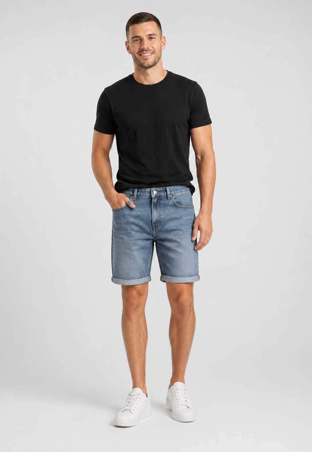 Bermuda Jeans Slim Stonewashed