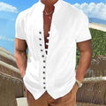 Camisa Masculina de Lino Vintage