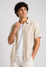 Camisa Linen Cotton Manga Curta