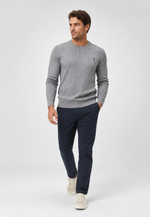 Suéter Knit Bordado Gola Redonda