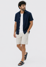 Camisa Linen Manga Curta Relaxed