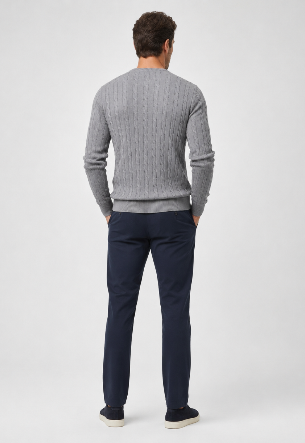 Suéter Knit Bordado Gola Redonda