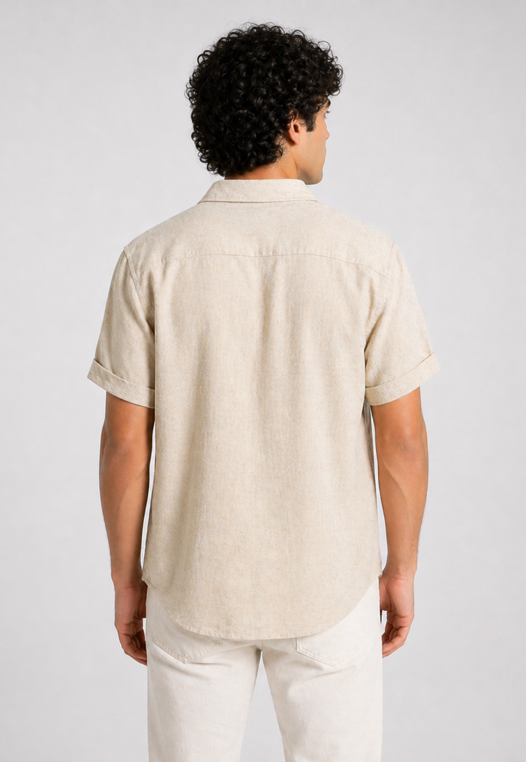 Camisa Linen Cotton Manga Curta