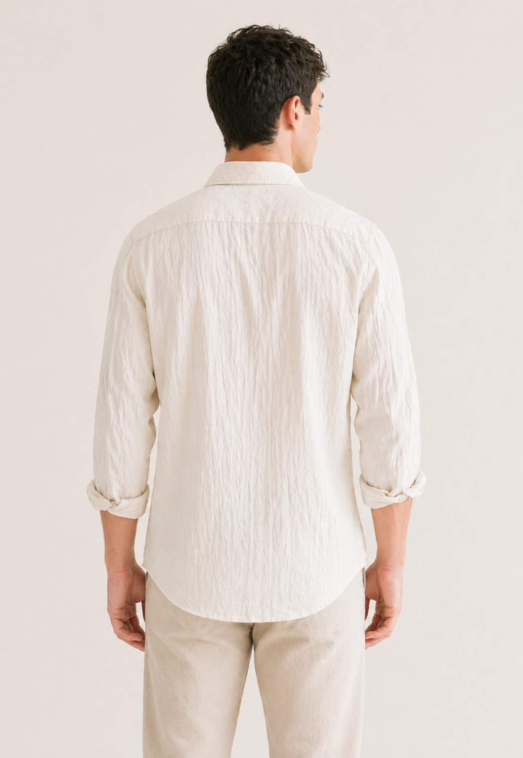 Camisa Linen Blend Manga Longa