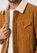 Jaqueta Corduroy Faux Lamb Wool