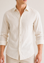 Camisa Linen Blend Manga Longa