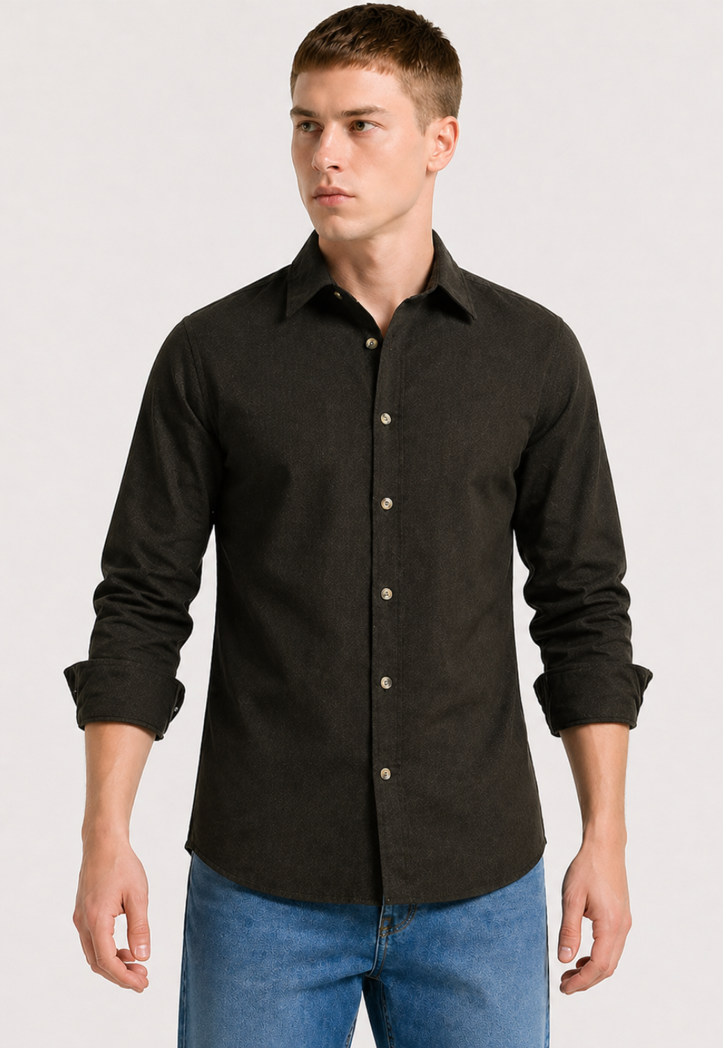 Camisa Social Algodão Manga Longa