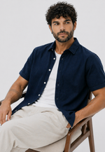 Camisa Linen Manga Curta Relaxed