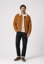 Jaqueta Corduroy Faux Lamb Wool