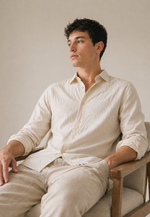 Camisa Linen Blend Manga Longa