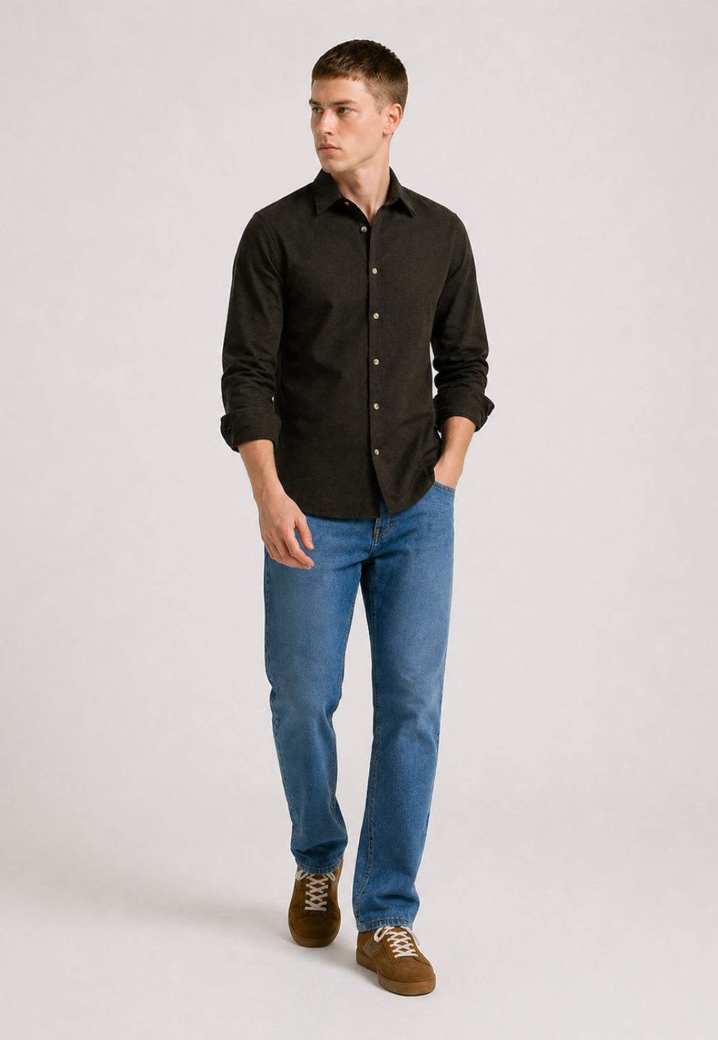 Camisa Social Algodão Manga Longa
