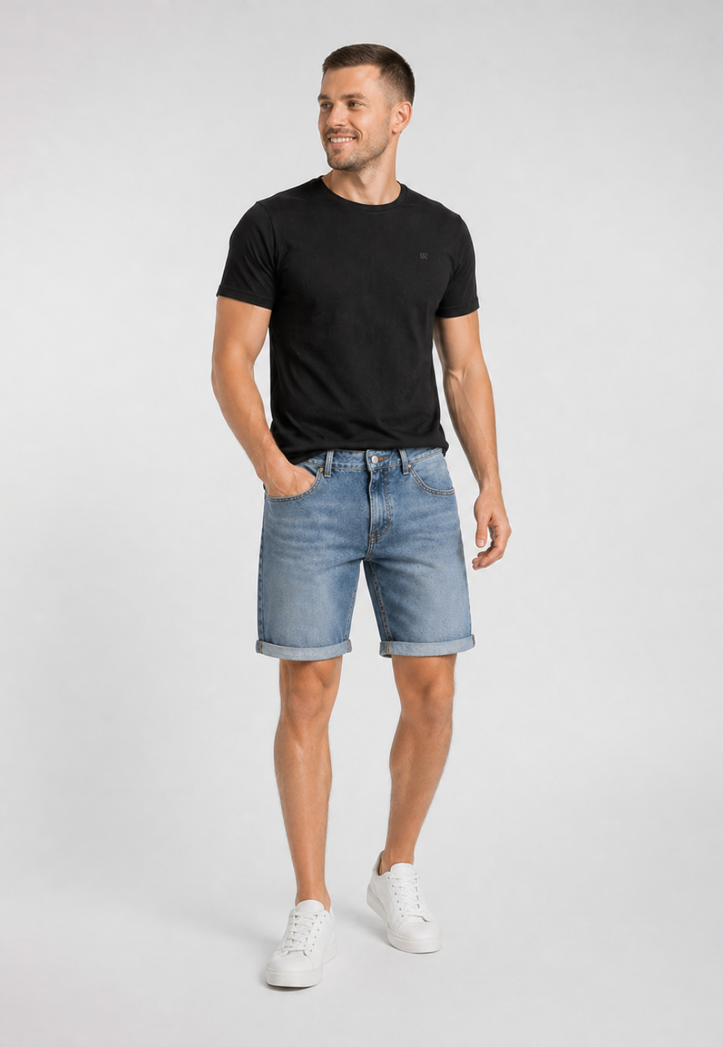 Bermuda Jeans Slim Stonewashed