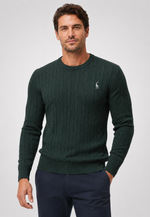 Suéter Knit Bordado Gola Redonda
