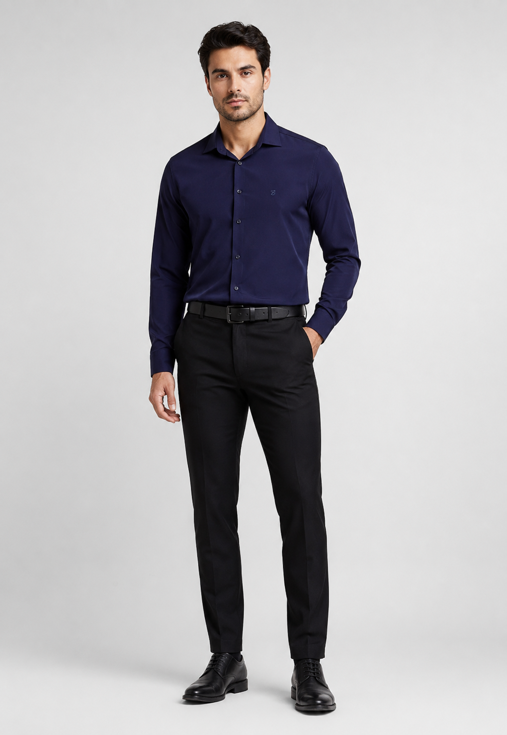 Camisa Social Stretch Manga Longa