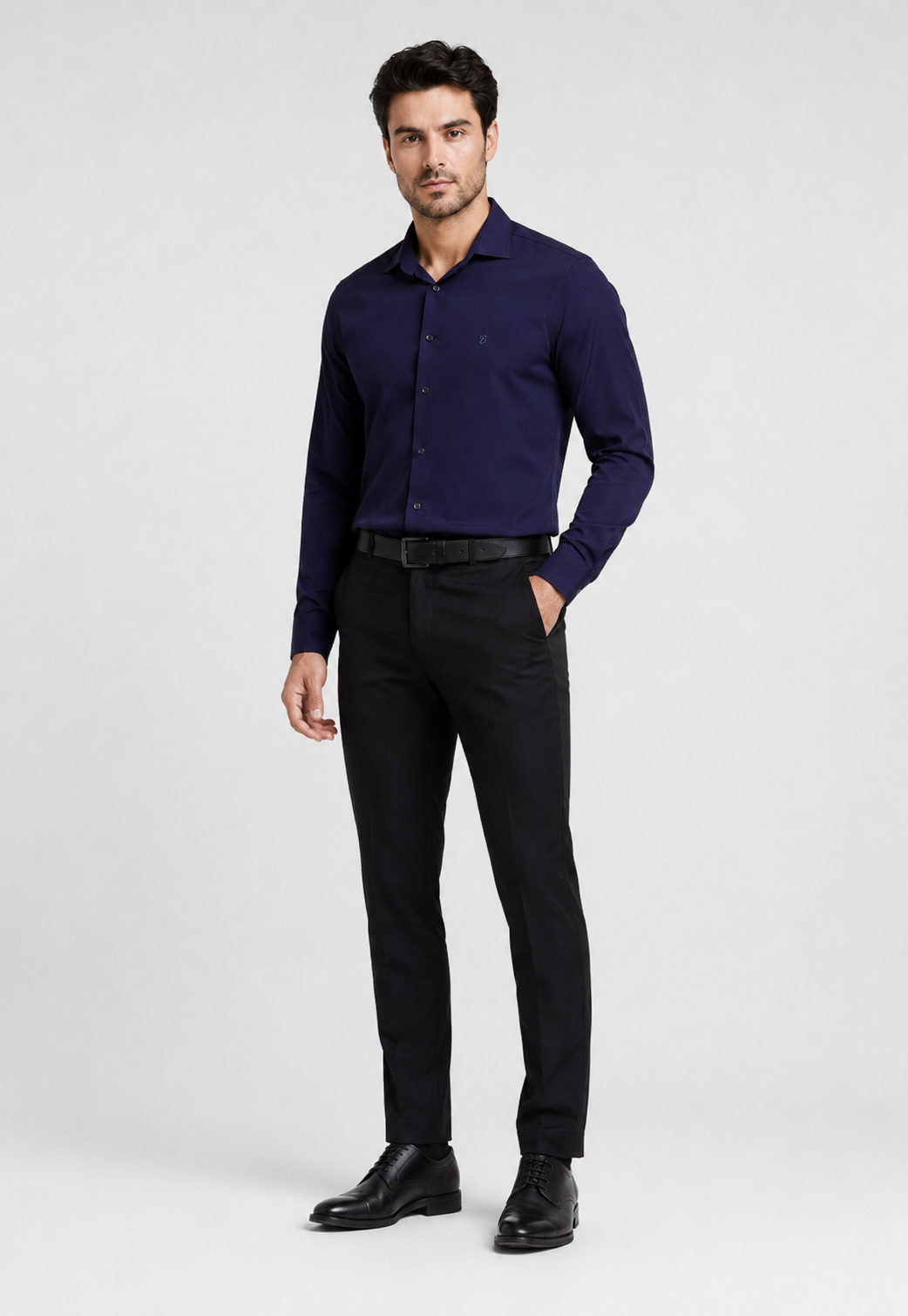 Camisa Social Stretch Manga Longa