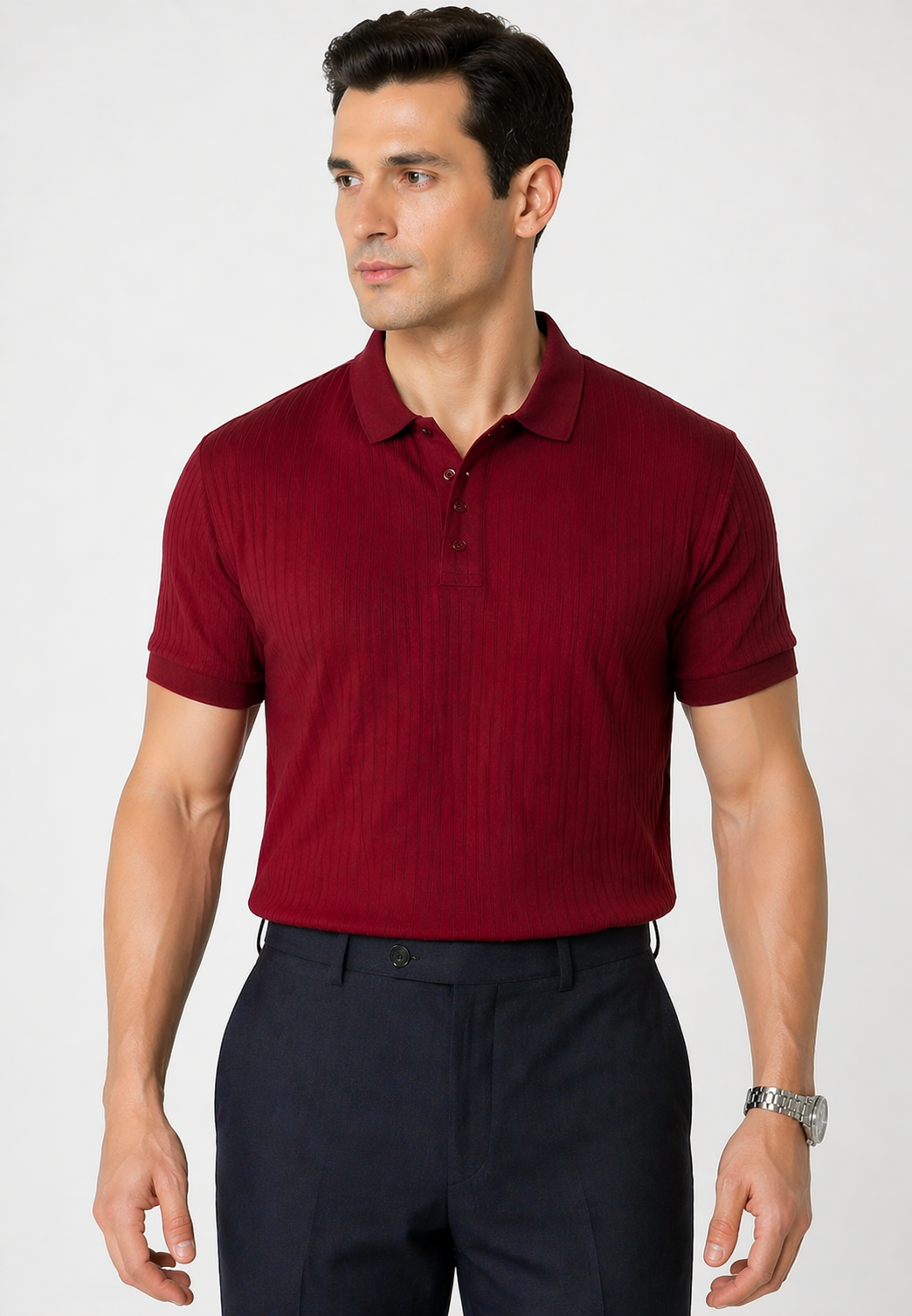 Polo Knit Listrada Slim