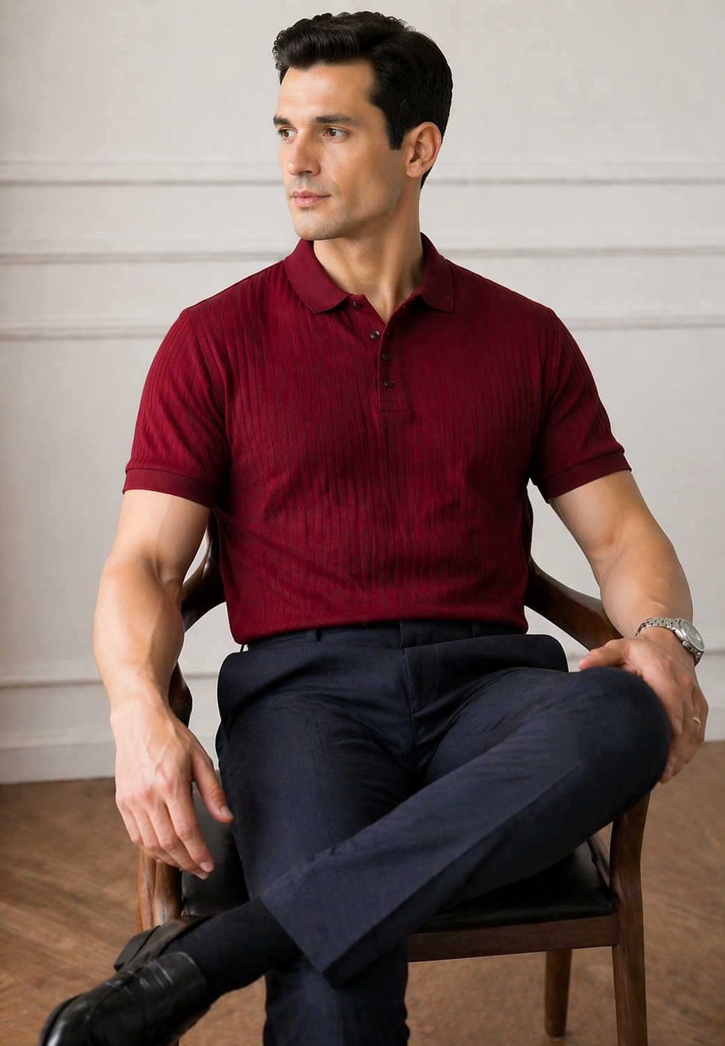 Polo Knit Listrada Slim
