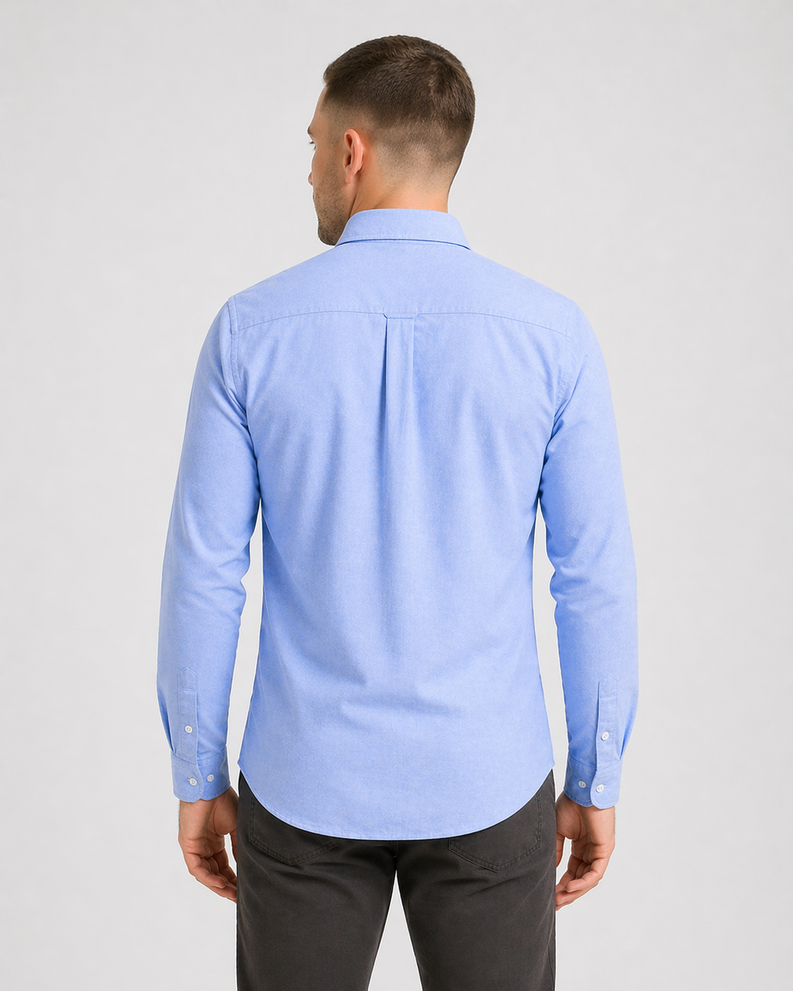Camisa Oxford Manga Longa