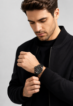 Relogio Poedagar Couro Classico Masculino