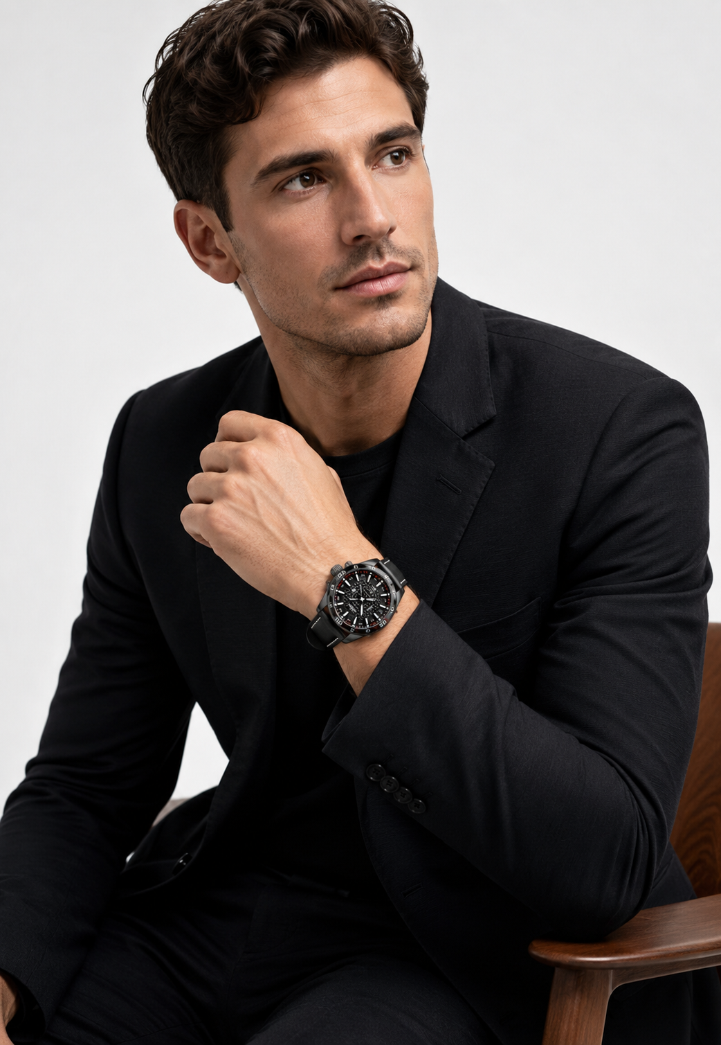 Relogio Poedagar Couro Classico Masculino