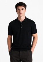 Polo Merino Knit Manga Curta