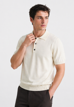 Polo Merino Knit Manga Curta