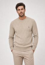 Suéter Argyle Gola Redonda