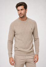 Suéter Argyle Gola Redonda