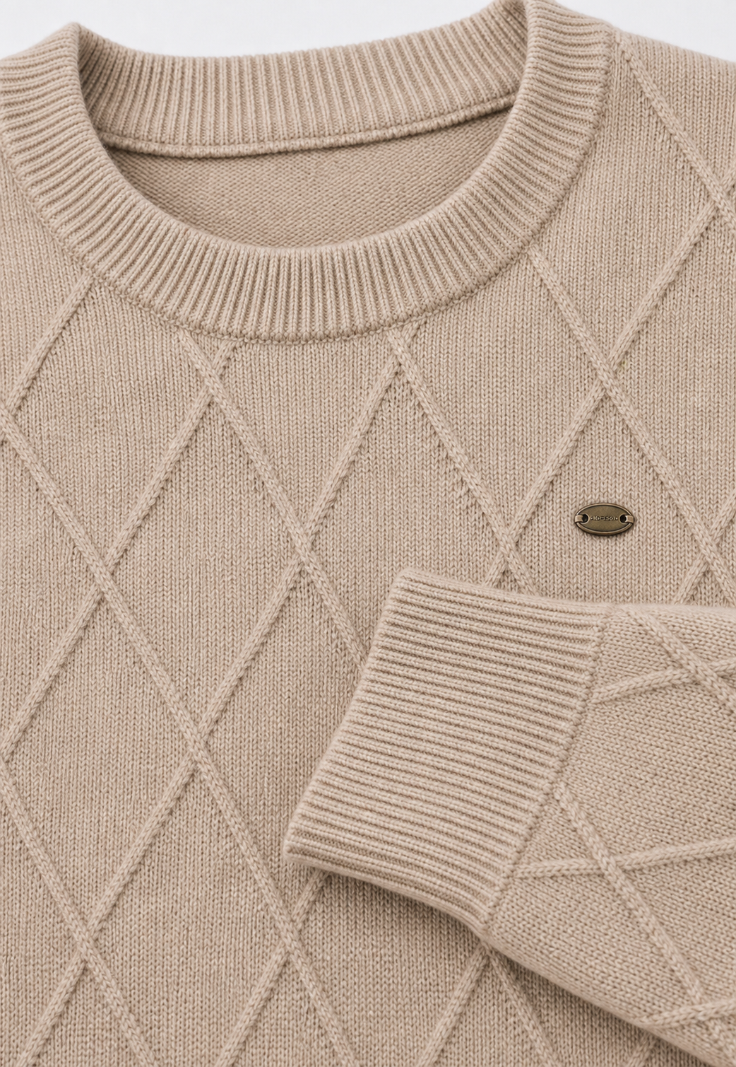 Suéter Argyle Gola Redonda