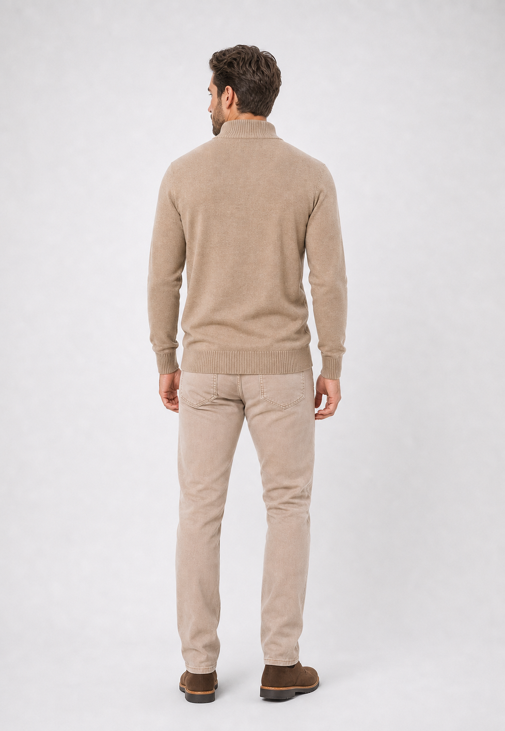 Suéter Turtleneck Button-Up Knit