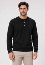 Moletom Fleece Button Placket
