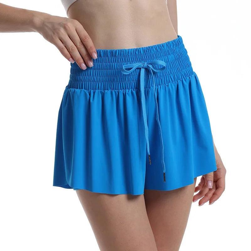 (Compre 1 e Leve 2)  Shorts BellaFit com Saia, Cós Alto Elástico e Bolso Funcional