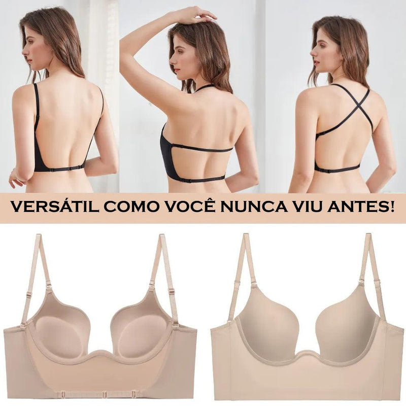 (Compre 2, Leve 3) Kit de Sutiãs Silhouette™ Design Invisível com Efeito Silicone / Valorize Seus Seios