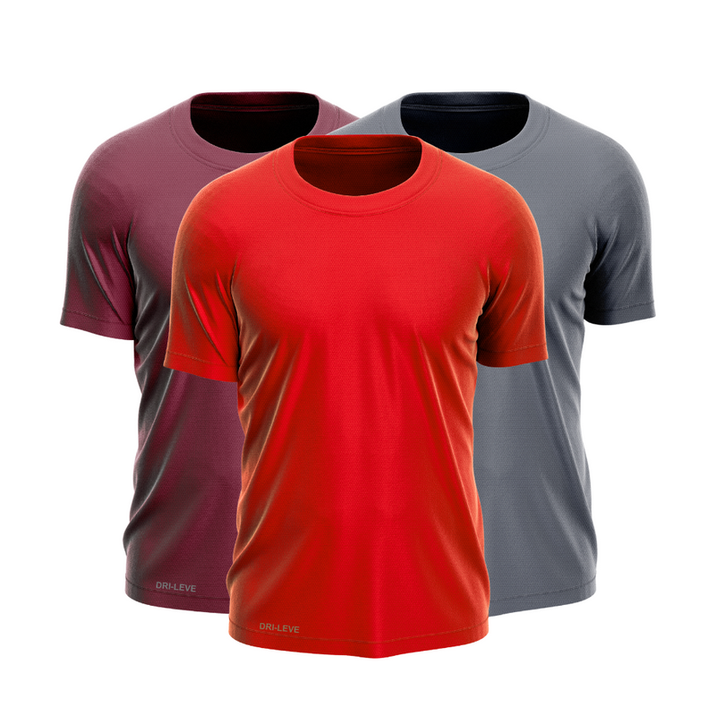 Kit 3 Camisetas Tecnológicas FitneSmart - Anti-Suor