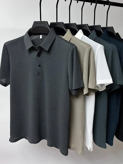 Polo Masculina Texturizada Elegance